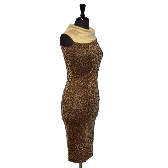 C0 Auth DOLCE & GABBANA Leopard Print Gold Lurex Top & Skirt Suit Set Size 28/42 - Picture 4 of 7